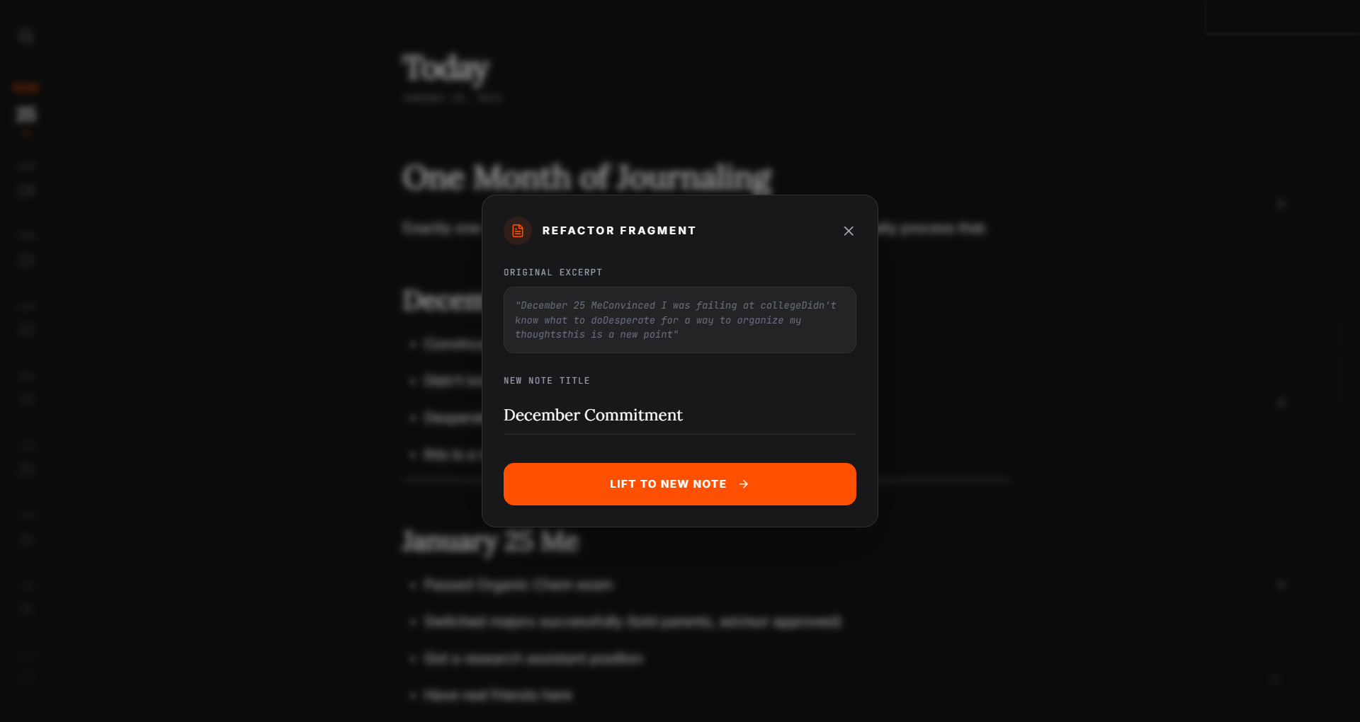 Today App Immutable History - Data privacy and persistence